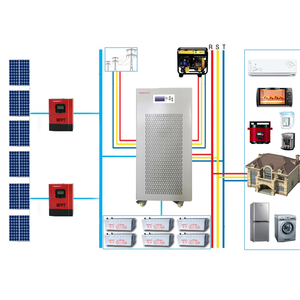 Système d'énergie hybride hors réseau Vmaxpower 30KW pour maison, système solaire triphasé 30KW 50KW - Product Image 1