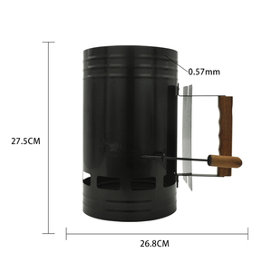 Barre <span class=keywords><strong>en</strong></span> carbone de Camping <span class=keywords><strong>en</strong></span> plein air, jouet de forme ronde, barbecue Portable, démarreur noir, cheminée - Product Image 3