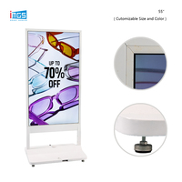 Affichage numérique commercial double face autoportant de 55 pouces, écran LCD Android pour intérieur, 50 000 heures