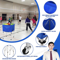 Vente en gros Chariot de rangement pliable et léger pour balles de sport Chariot pliable personnalisé pour balles de volley-ball