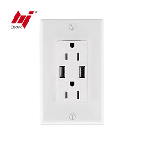 Enchufe de Pared Estándar de EE. UU. de 15 Amperios con Puerto USB Universal, Tomacorrientes con Certificación UL - Product Image 2