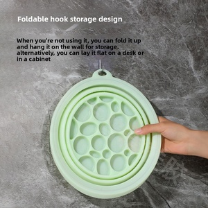 OEM/ODM Collapsible <b>Silicone</b> Facial Basin Portable Ice Face Bowl for Skincare Foldable Design with Hanging Hook for Easy Storage - Product Image 5