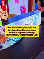 Boîte lumineuse suspendue à LED - Signalisation double face, panneau publicitaire pour les magasins de téléphonie mobile, les centres commerciaux et les supermarchés