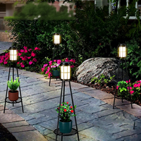 Lampu Lentera Taman Berbahan Besi Tahan Air Tenaga Surya LED untuk Taman dan Halaman