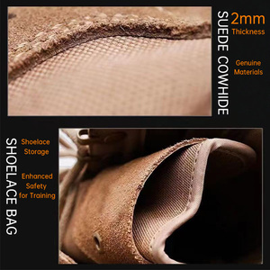 Botas Tácticas de Cuero Genuino Marrón para Hombre LUPU TACTICAL - Impermeables, para Entrenamiento al Aire Libre y Estilo Desierto con Personalización OEM/ODM - Product Image 3