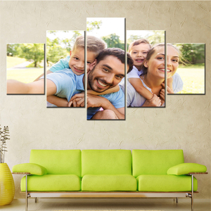 Envío Directo, 5 Piezas de Arte de Pared en <span class=keywords><strong>Lienzo</strong></span>, Decoración del Hogar, Pintura Personalizada con <span class=keywords><strong>Foto</strong></span> Familiar, Póster de Anime, Decoración de Habitación, Múltiples Imágenes - Product Image 2