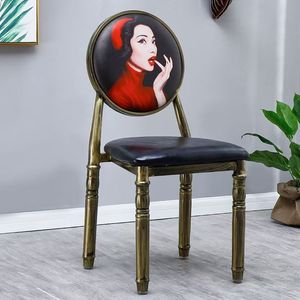 K Nail salon <b>chair</b> with a vintage backrest <b>makeup</b> <b>chair</b> American dining <b>chair</b> hotel <b>chair</b> casual <b>chair</b> - Product Image 1