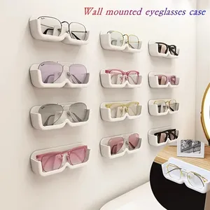 Articles de vente à chaud Support de rangement mural pour lunettes et présentoir pour lunettes de soleil peu encombrant-Aucun poinçonnage requis