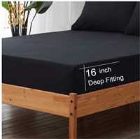 Fabricant de draps de lit en chine, Textile de maison de luxe, broderie de couleur unie, ensemble de draps de lit en microfibre 100%, toutes tailles