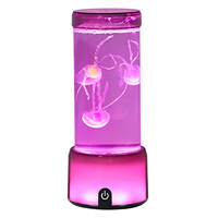 Lampe de table en forme de méduse, design élégant et romantique, à changement de couleur LED, en plastique, à dôme circulaire, avec interrupteur, cadeau pour enfant, blanc, coupe basse
