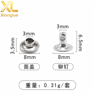 Rivets ronds noirs en fer de 13 mm, double face, plaqués or 14K/18K, attaches métalliques, emballés en sachet, accessoires pour vêtements et jeans - Product Image 3