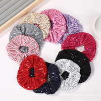 Nouveaux chouchous en satin à paillettes brillantes, élastiques et tendance, pour queue de cheval et chignon, accessoires capillaires quotidiens pour femmes