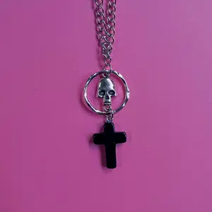 Kreativität Hip Hop Retro Medaillon Halskette Kette Unisex Legierung Retro Schmuck Initial Choker Kreuz Anhänger Halskette für Männer