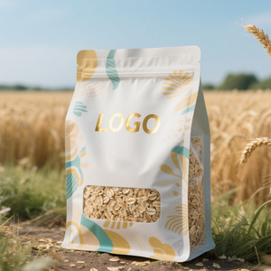 Op maat gemaakte bedrukte plastic verpakkingszak met eigen logo voor voedselverpakkingen, staande pouch met ritssluiting, hersluitbare zakken - Product Image 2