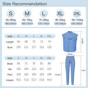 Divisa Unisex Senza Maniche con Colletto Rialzato per Sala Operatoria, Set Camice da Lavoro Separato per Infermieri, Medici, Estetisti e Operatori Sanitari - Product Image 3