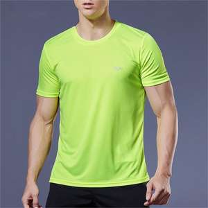 T-shirt de course pour homme en Spandex/Polyester de haute qualité, à séchage rapide, col rond, pour fitness, gym et entraînement sportif - Product Image 6