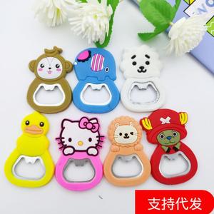 Cute Cartoon Silicone Bottle <b>Opener</b> Animal Shape Refrigerator Magnet Multi Functional Portable Opening Tool - Product Image 2
