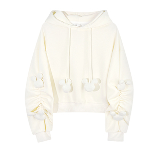 <span class=keywords><strong>Felpa</strong></span> <span class=keywords><strong>con</strong></span> <span class=keywords><strong>Cappuccio</strong></span> Casual Tridimensionale di Alta Qualità del Produttore, Design Femminile, Top Snellente - Product Image 6