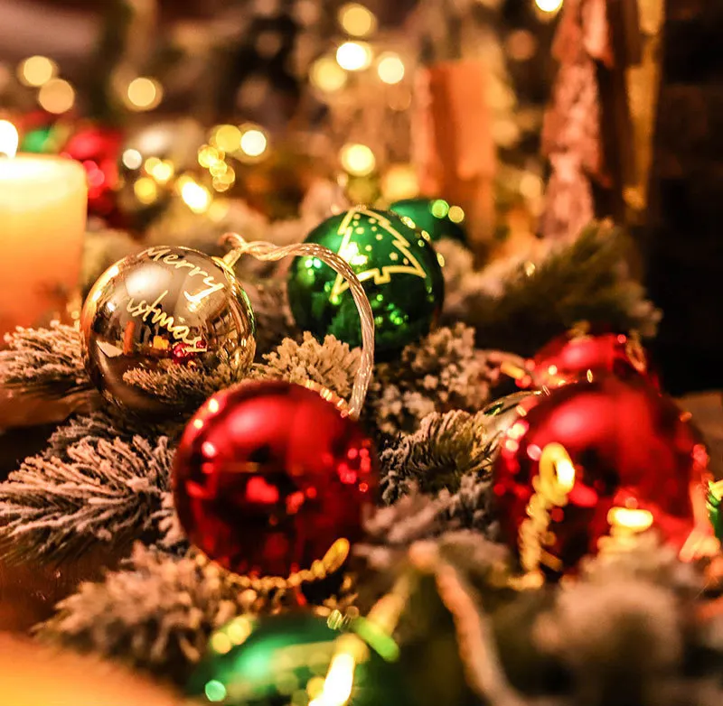 LED Lamp String Ball Light Battery Box/usb Power Holiday Christmas Tree Hanging Ball Hanging Ornaments Christmas Decoration