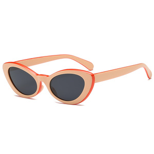 2020 nuevo gafas de ojo de gato oval retro gafas de sol para mujer negro azul oscuro lentes moda sombra de ojo de gato gafas - Product Image 1