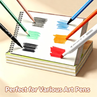 Carnet de dessin pour enfants A4 avec impression de dessins animés, 30 à 50 feuilles de papier épais, carnet d'art pour enfants avec autocollants gratuits pour l'école