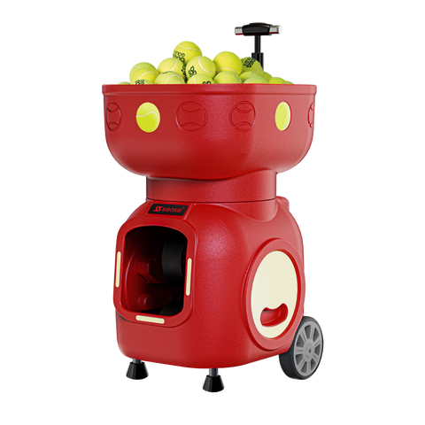 Indoor/Outdoor Use T3 Tennis Ball Server Machine with 120-Ball Capacity Remote Control & Mobile APP Portable Design
