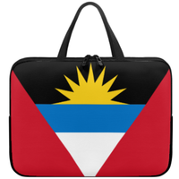 Sac pour ordinateur portable avec drapeau d'Antigua, étui pour ordinateur portable fin et imperméable avec fermeture éclair de qualité supérieure, sac portable pour tablette