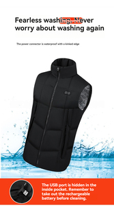 In Stock Smart Heated Vest Usb Rechargeable Battery Men <strong>Work</strong> Thermal <strong>Body</strong> <strong>Warmer</strong> Plus Size 17 Heating Zones Heated Vest - Product Image 4