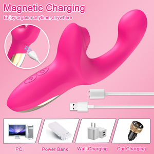Potente consolador de silicona 3 en 1 para adultos, vibrador con hebilla de succión, succionador de pezón y clítoris, consolador eléctrico erótico para parejas, Juguetes sexuales - Product Image 5