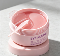 Masque Hydrogel Rose Végétalien Anti-rides au Rétinol et Vitamine C, Patch au Collagène pour Réduction des Rides (Marque Privée)