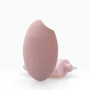 Custom Empty Sunscreen Bottle PE <b>Plastic</b> Squeeze Cosmetic Container Oval <b>Egg</b> Shape Refillable Cream Packaging - Product Image 4
