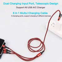 Nouveau câble de charge multi-usage 5 en 1 avec câble Type C vers C PD tressé en nylon