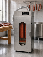 Déshydrateur Commercial Rotatif en Acier Inoxydable pour Viande, Machine à Sécher les Saucisses 2000W 220V, Déshydrateur Suspendu pour Bacon et Viande Séchée