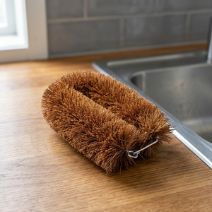 Cepillo de Limpieza Ecológico de Fibra de Coco con Mango Largo de Madera y Asa para Colgar, para Uso Doméstico - Product Image 4