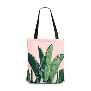 Manufacturers selling creative full color cotton shopping bags customized flower pattern canvas cotton tote bag wholesale