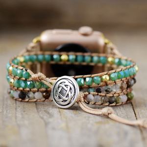 Pulseras de cuentas de cuarzo de 38-49mm a la moda, correa de reloj para mujer, Bohemia de lujo para IWatch Series 7 6, regalos de boda - Product Image 2