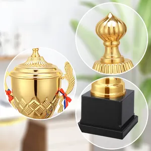 Custom Luxury Gym Competition Real Size Resin Metal Gold World Sports Cup Trophy Award Trophies And Medals