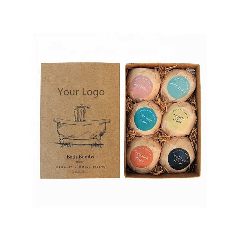 Super September Quick Shipping Wholesale HIgh Quality moisturizing rainbow Bath bomb gift set