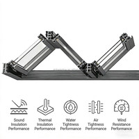 Portes pliantes en aluminium, système de portes coulissantes modernes de grande taille, isolation thermique et phonique pour extérieur, chambre, devanture de magasin