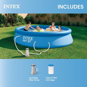 <span class=keywords><strong>Piscine</strong></span> gonflable <span class=keywords><strong>INTEX</strong></span> 28131EH Easy Set, 12 pieds x 30 pouces, capacité de 1485 gallons, profondeur d'eau de 23 pouces, comprend une cartouche de 530 GPH - Product Image 6