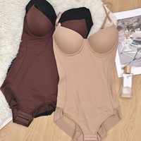 Body gainant amincissant en nylon pour femme, lingerie sculptante, contrôle du ventre, serre-taille, fin, boutonné, antibactérien