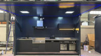 Cuisine extérieure préfabriquée en aluminium composite de qualité supérieure pour villa de luxe, idéale pour les projets de barbecue dans la cour.