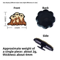 Breloques de chaussures en caoutchouc souple, motifs animaux de dessin animé, guitare, café, DJ, Otter, en PVC, à dos plat, DIY, breloques pour coque de téléphone, accessoires de décoration pour sabots