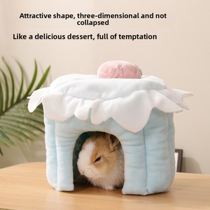 Old Man Du Cross-border Winter <span class=keywords><strong>Hamster</strong></span> & Dutch Pig & Rabbit Avoidance House Nest Cotton Cartoon Style Indoor - Product Image 2