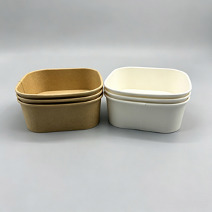 Tazón de papel desechable con tapas, orientado a la exportación, ecológico, con revestimiento de PE, peso y tamaño personalizados, OEM ODM para distribuidores de alimentos en el extranjero - Product Image 3