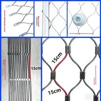 Filet de sécurité en treillis métallique tissé en acier inoxydable pour balcon de bâtiment en hauteur, protection anti-chute pour l'escalade