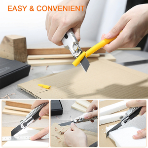 Fourni en usine 18mm SK5 Heavy Duty Auto-Chargement Utilitaire Cutter Multitool 18MM Couteau Coulissant 5pcs DIY Grade Bade Couteaux - Product Image 4