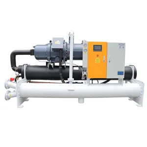 Unité de condensation refroidie à l'eau à vis 150 HP/refroidisseur industriel, Machine refroidie à l'eau/refroidisseur industriel à eau de Type ouvert