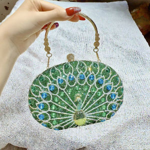 Nuevo Bolso de Mano con Cuentas de Estilo Chino Retro, Elegante y Brillante con Pedrería, para la Noche, con Cadenas, para Mujer - Product Image 3