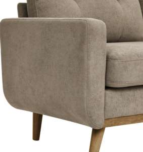 Canapé deux places capitonné de style mi-moderne, écologique, avec pieds en bois - Product Image 4